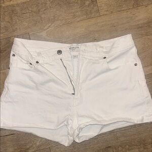 Abercrombie & Fitch White Jean Shorts